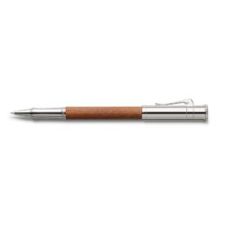 Penna a Sfera Faber-Castell E-Motion Chrome Wood, fusto in legno di pero -  marrone - Ditta G.Poggi
